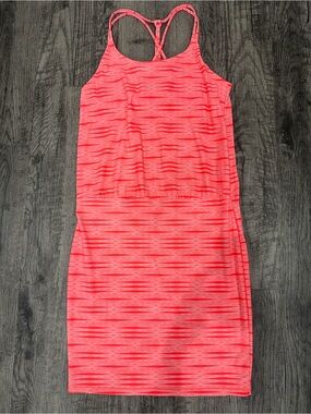 Athleta Bright Orange Strappy Racerback Mini Dress